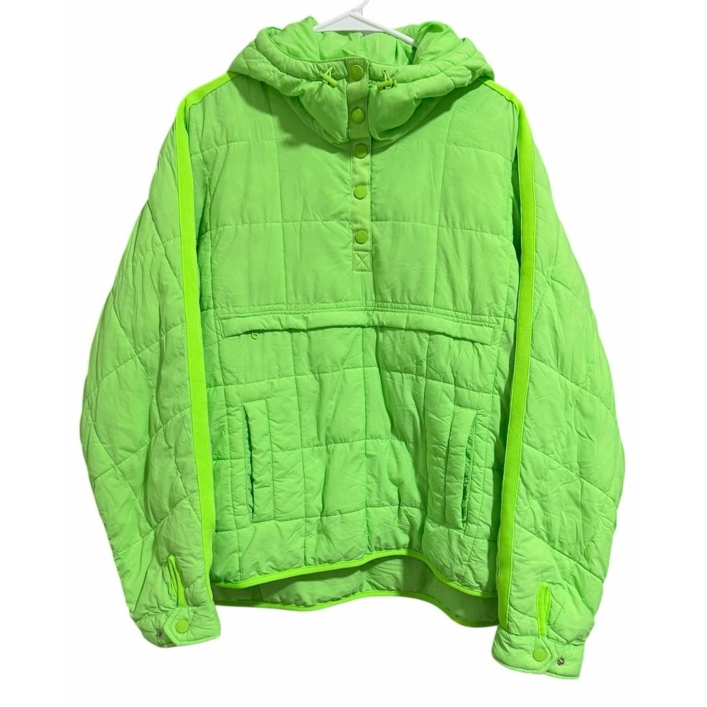 Free People Movement Pippa Packable Pullover Puffer Neon Lime Glow Women's Large